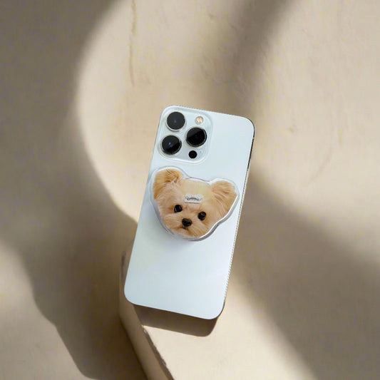 Beige Baby Maltese Phone Grip