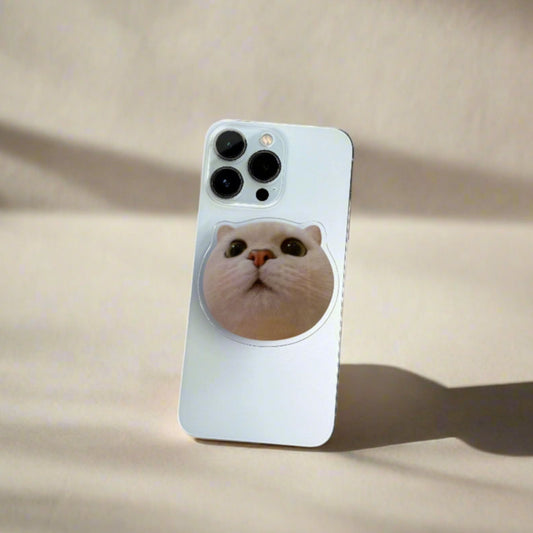 Silver British Shorthair 2 Phone Grip