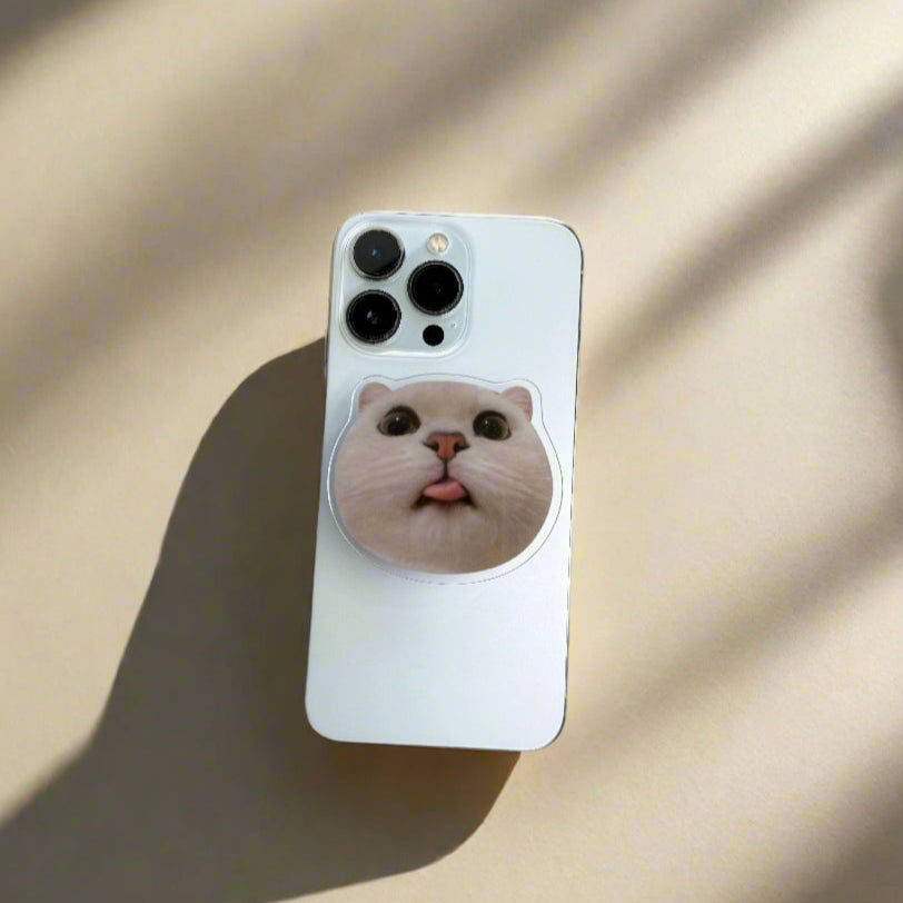 Silver British Shorthair 1 Phone Grip